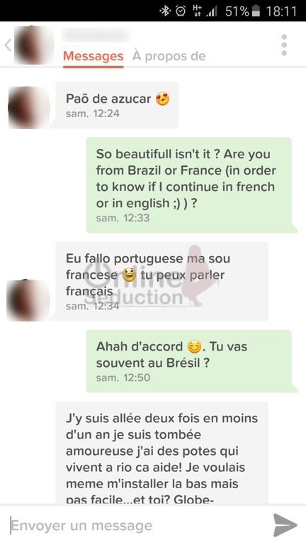 message rencontre drole
