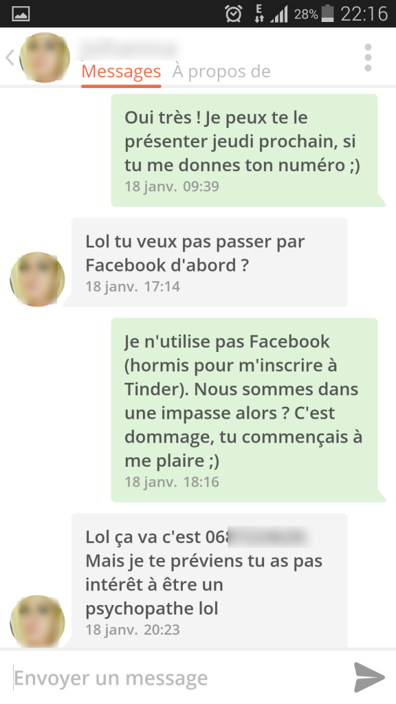 ce qu’il faut écrire le premier message en ligne datant
