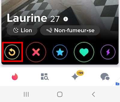 bouton rewind tinder