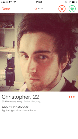 mauvais profil tinder