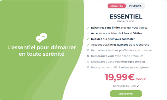 abonnement essentiel code promo disons demain